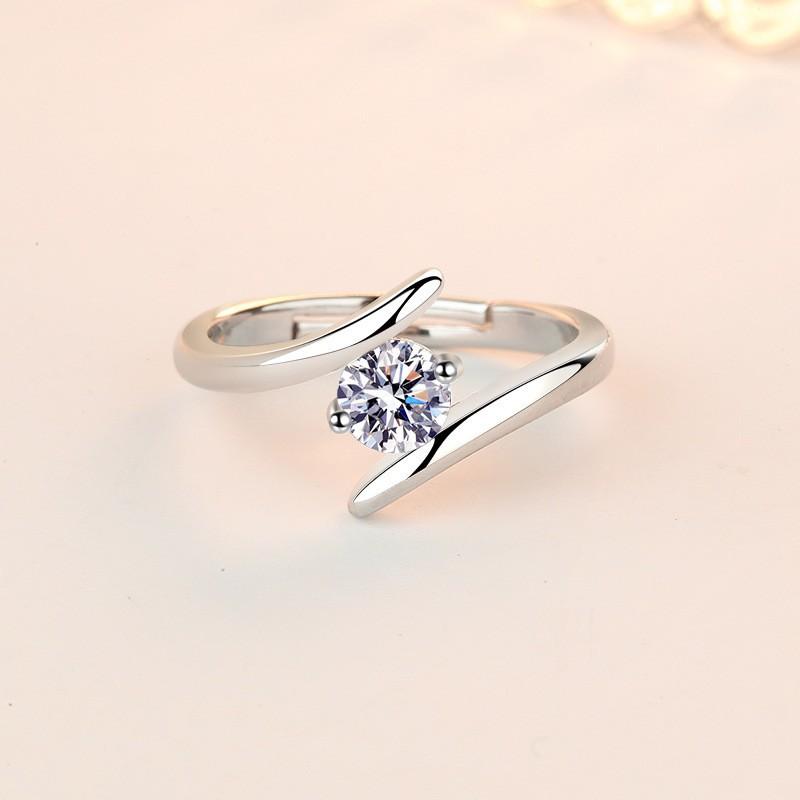 Neuer 925er Sterlingsilberring Verstellbar Schlichtheit Mode Exquisit Herren Damen Schmuck Zubehör Hochzeitssteine Party Geschenke