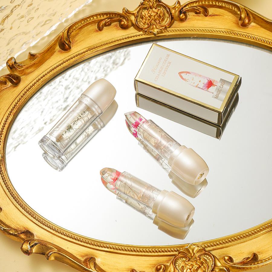 Transparent Moisturizing Jelly Dried Flower Temperature Changing Lipstick Moisturizing Color Changing Lipstick Lipstick