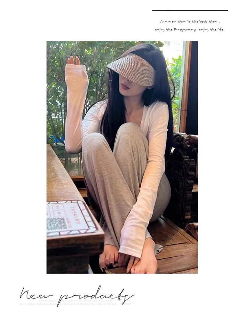 Summer Modal Wide-Leg Maternity Pants: Thin, Loose, Belly Support, Fashionable Casual Style