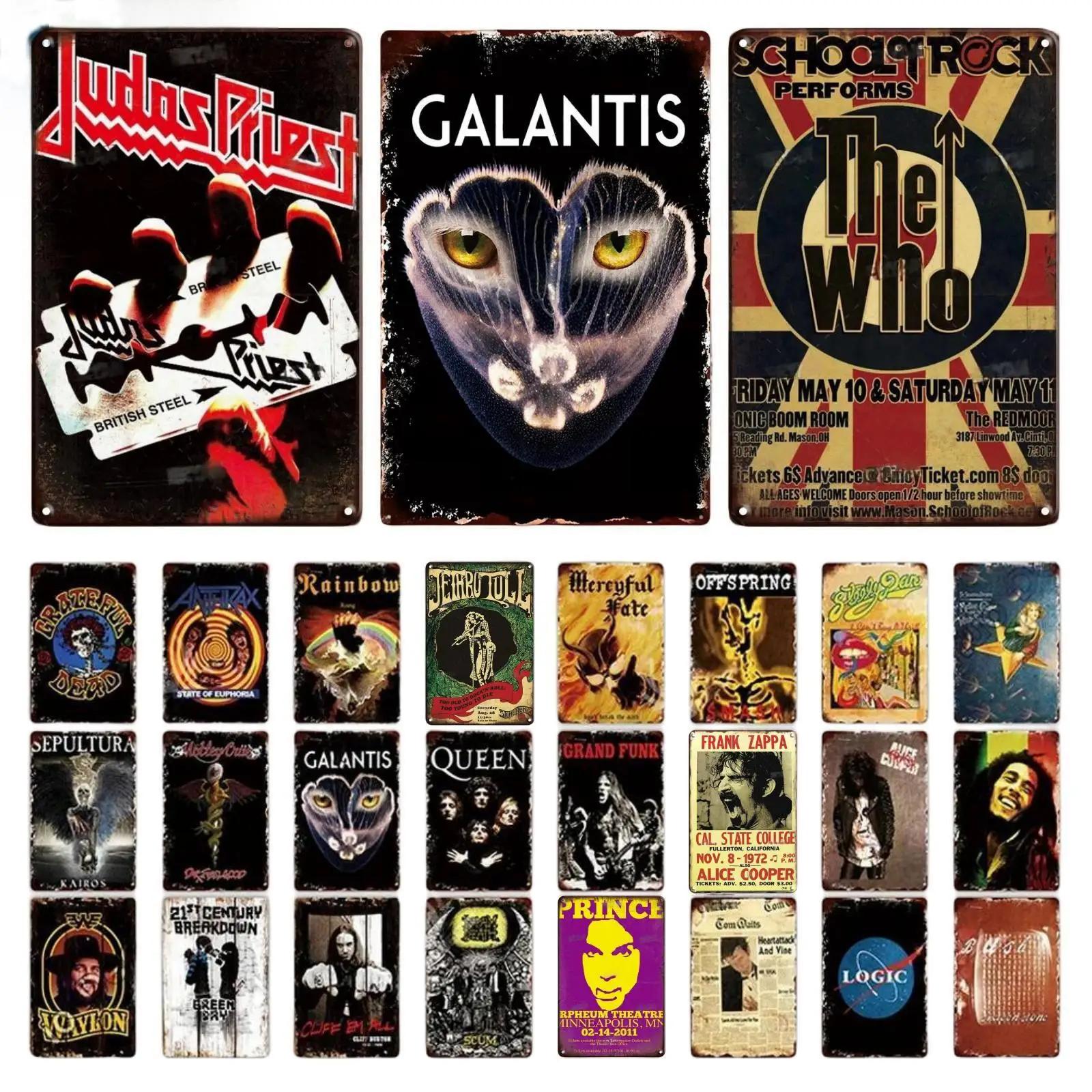 

Vintage Rock Band Metal Sign Metal Poster Sign Plaque Metal Wall Plate Workshop Bar Pub Garage Club Retro Home Wall Decor 20x30cm светло-розовый
