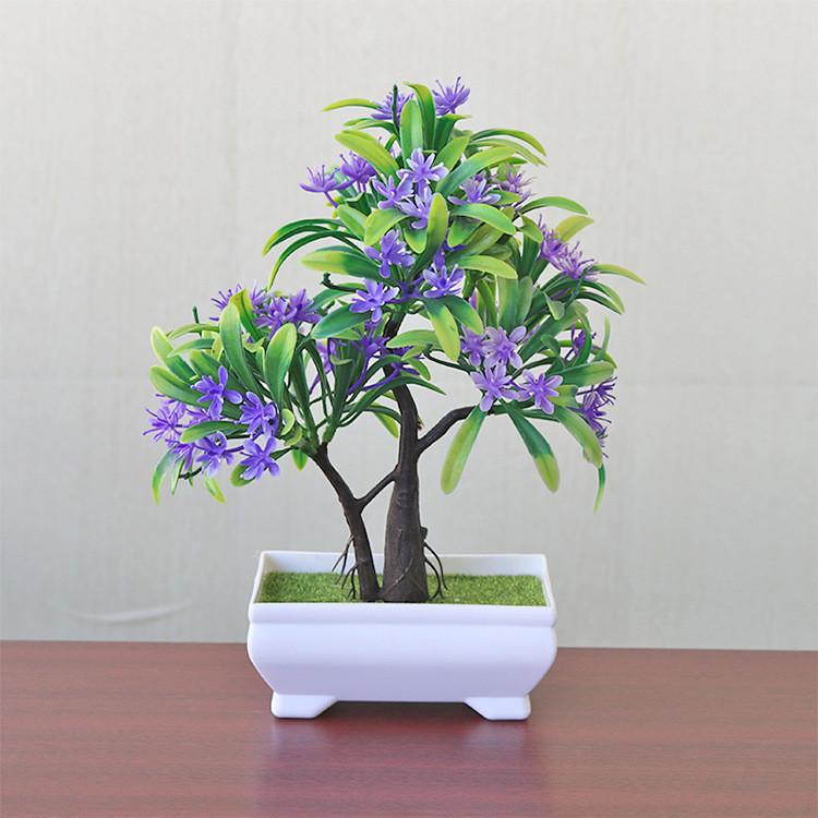 Simulated Multicolor Siraitia Grosvenorii Flower Artificial Green Plant Potting