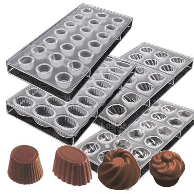 Muffin Cupcake Becherform Klar Polycarbonat Schokoladenform Kunststoff Eiswürfelbereiter Dessertform DIY Bäckereibedarf