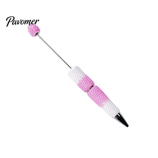 Creative Writing Supplies DIY Beadable Pen, Colorful Fancy Beaded Crafting Ballpoint Craft Pens for Adults Gift Students, Party Favors, Office