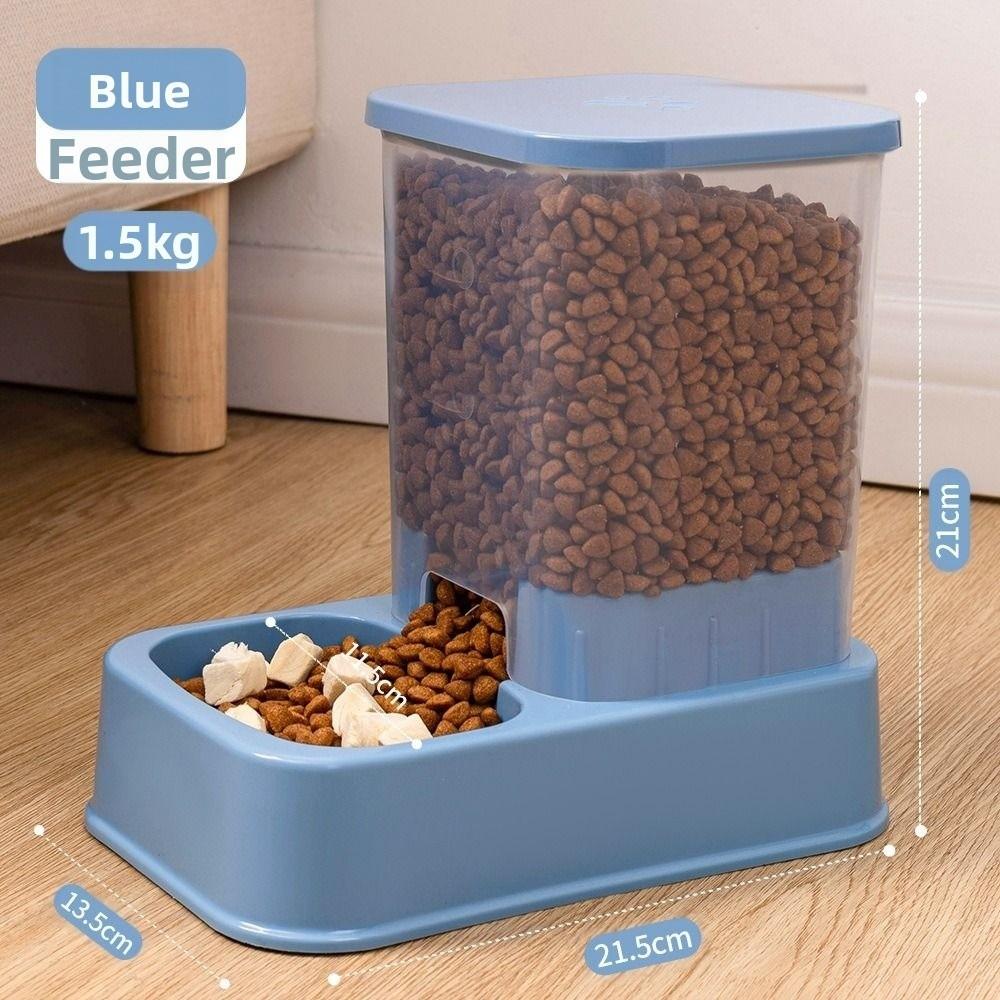 Plastic Pet Automatic Feeder 1.2L/1.5L Pet Integrated Food Bowl