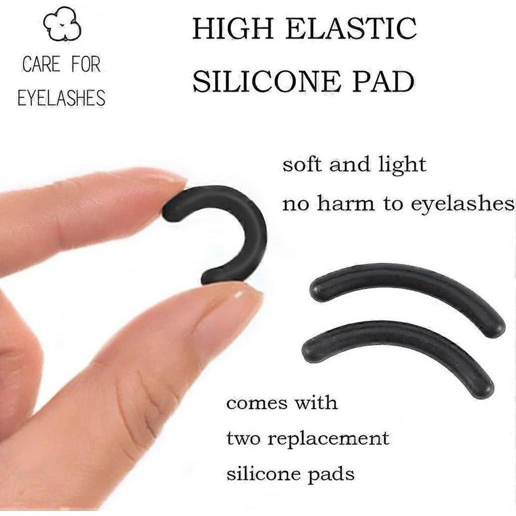 Eyelash Curlers with Built-in Comb Beauty Eyelashes Curlers Eyelash Cliper with 2 Replacement Silicone Refill Pads Premium Lash Curler Makeup Tool fo
