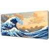 Great Wave Black Desk Mat Mousepad Japanese Art Mouse Pad Rubber Mat Mouse Carpet Table Pads Pc Mats 900x400 Office Accessories