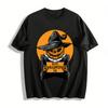 Halloween Pumpkin Scarecrow Graphic Casual Top Pure Cotton T-shirt