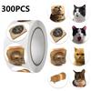 100-500PCS Funny Stickers Cat Cartoon Roll Stickers Animal Packaging Stickers Photocard decor Pack Lables