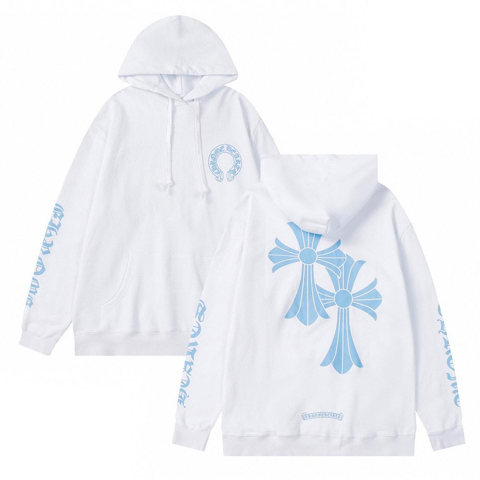 820 CHROME HEARTS 2025 Podzim a Zima Nová Nadměrná Velikost Klasický Styl Logo Mikina s Kapucí, Vhodná pro Páry