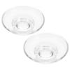 2 Stück Glas Seifenschale Klar Rund Selbstentleerend Seifenhalter Dickes Glas Tablett Badezimmer Küche Dusche Aufbewahrungsring Halter Schale