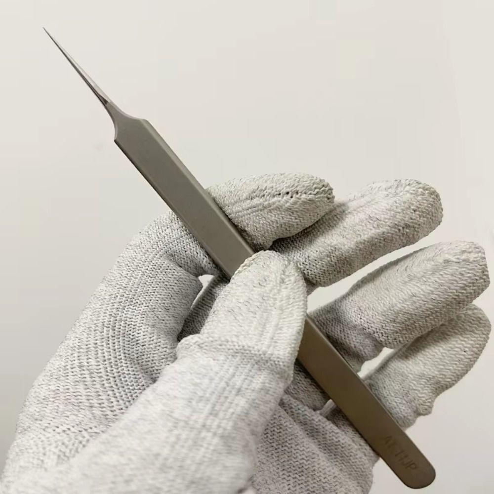 140mm Fingerprint Flying Wire Tweezers Curved/Straight Tip Precision Tweezers  Repair Tool
