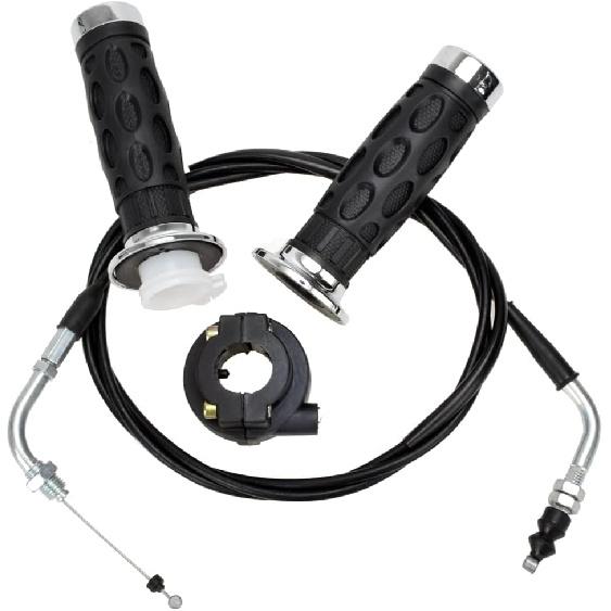 HIAORS Throttle Twist Grip Set 78" Scooter Throttle Cable For GY6 50Cc, 80Cc, 125Cc, 150Cc QMB139 157QMJ Jonway Roketa Nst Taotao Vip Future Champion
