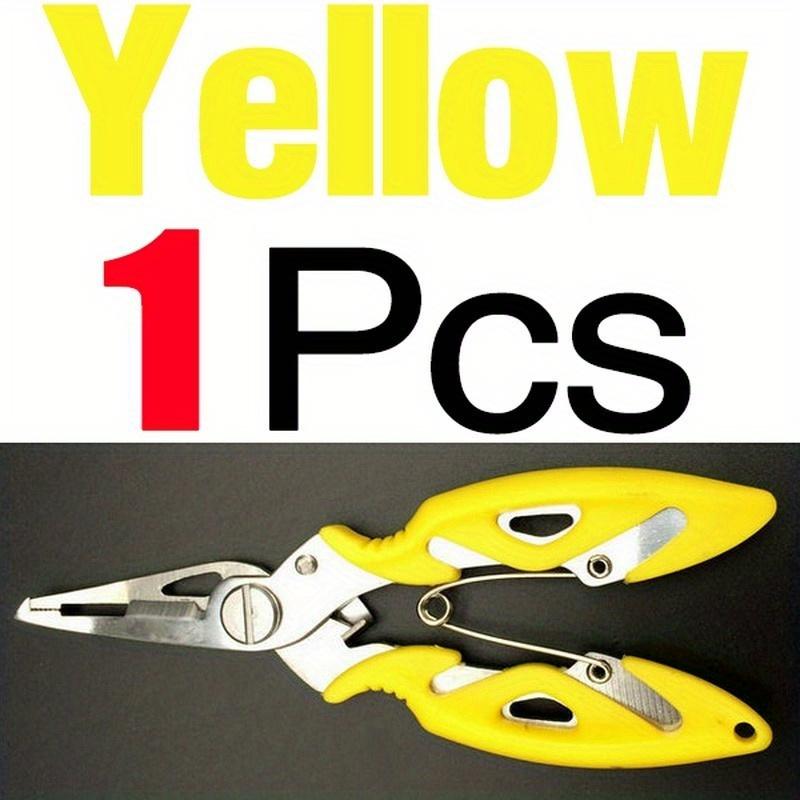 5 Colors of Fishing Plier Scissor Braid Line Lure Cutter Hook Remover Tackle Tool Cutting Fish Use Tongs Multifunction Scissors Yellow