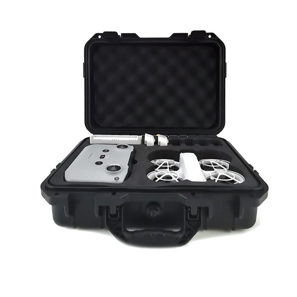 Portable Drones Protections Box with EVA Foam Interior, Water and Shock Resistant, Durability PC Shell for Travel