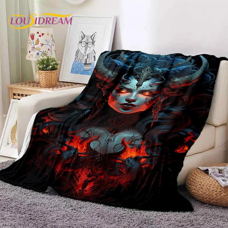 Gothic Horror Monsters Demon Ghost Soft Flannel Blanket for Beds Bedroom Sofa Picnic,Throw Blanket for Cover Outdoor Leisure Nap