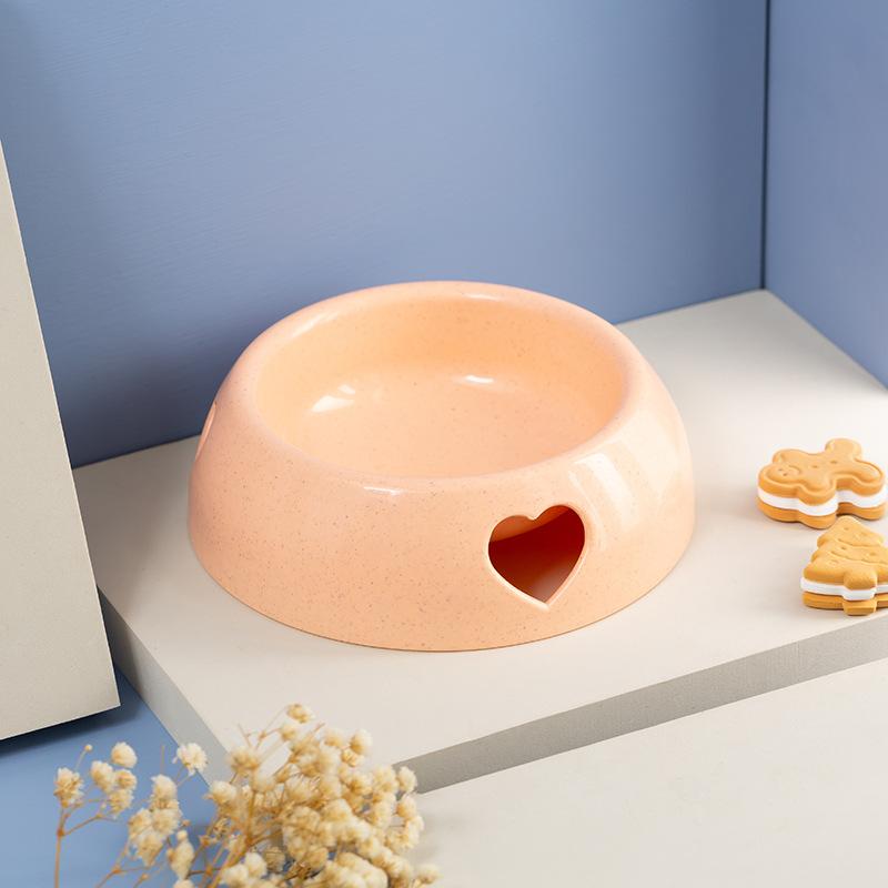 Pet Love Single Bowl for Cat and Dog, Plastic Feeder, Yellow, Pink, Orange, Gray, White, Light Blue, Pet Supplies