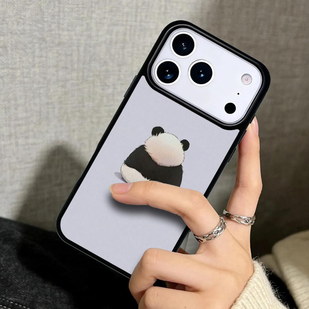 Capa Case for iPhone 17 Air 16 Pro Max 15 Plus 11 13 Mini 14 12 Back Phone Cover Cartoon Cute Panda Bear soft