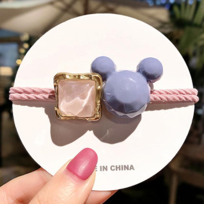 Korean Elegant Hair Rope Bracelet Scrunchie Women Elastic Hair Rubber Bands Accessories For Girls Tie Hair Ring Headdress Holder