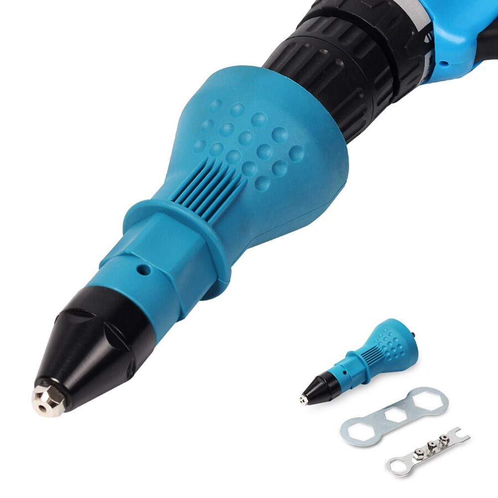 zmart Electric Rivet and Nut Gun Cordless Drill Insert Nuts Tool for Blind Pop and Rivet Rechargeable Cordless Fastening Rivet Hand Power DIY Aluminum