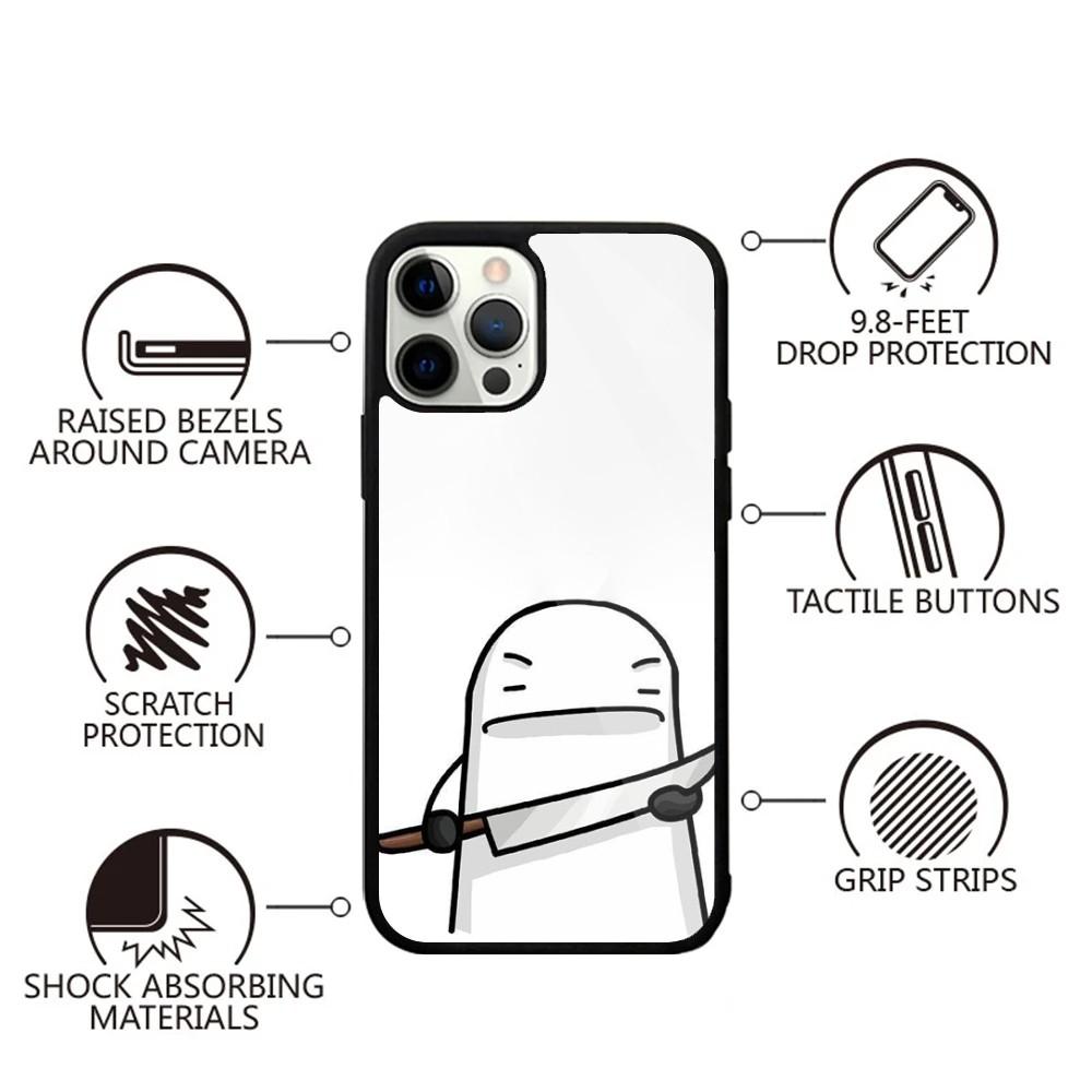 F-Flork Cute Funny Meme Phone Case For iPhone 15,14,13,12,11,Plus,Pro,Max Mini Magsafe Magnetic Wireless Charging