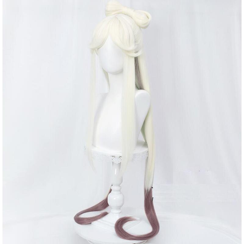 Anime Game 120cm Genshin Impact Cosplay Ningguang Wig Genshin Impact Ning Guang Long Synthetic Hair Women Wigs