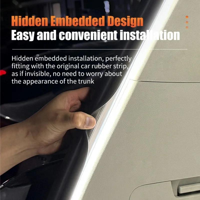 12V Dynamic Flowing Car Trunk LED Strip High-Brightness Wiring Automatic Sensing Tailgate Light Strip Tool-Free Installation