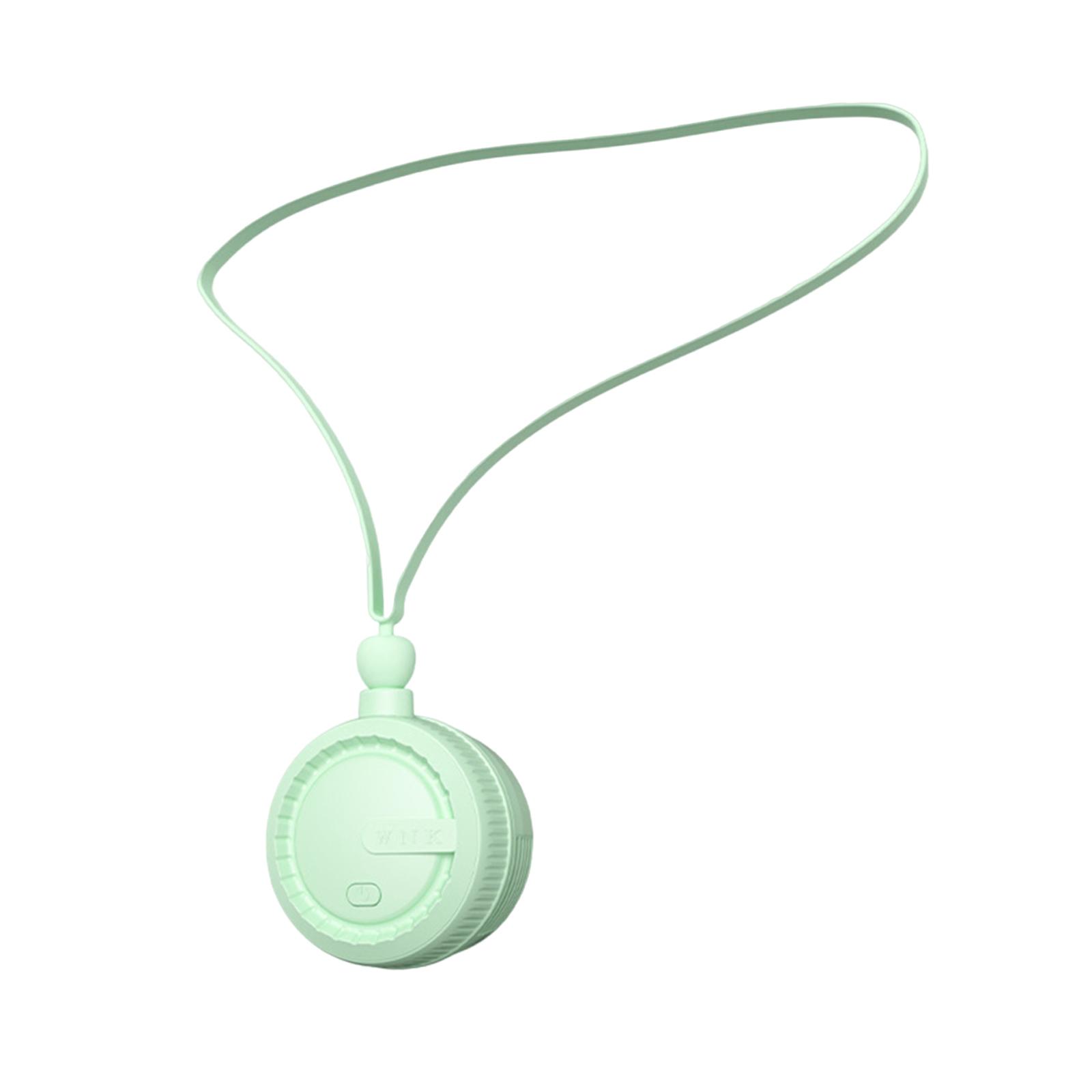 

Подвесной вентилятор на шею, электрический охлаждающий вентилятор, регулируемый, перезаряжаемый через USB, легкий охлаждающий вентилятор для кемпинга, улицы, дома, путешествий зелёный