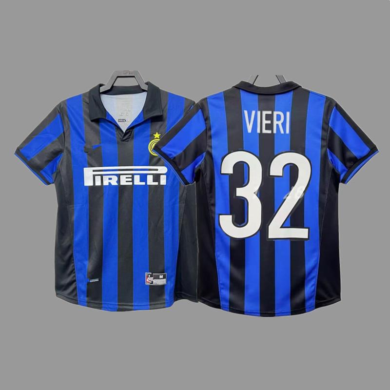 Inter Retro Jersey Football Jersey Classic Baggio Ronaldo Zanetti Figo Adriano Jersey