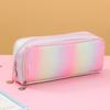 Zipper Pen Case 3 Compartment Pencil Pouch Portable Pencil Bag  Office