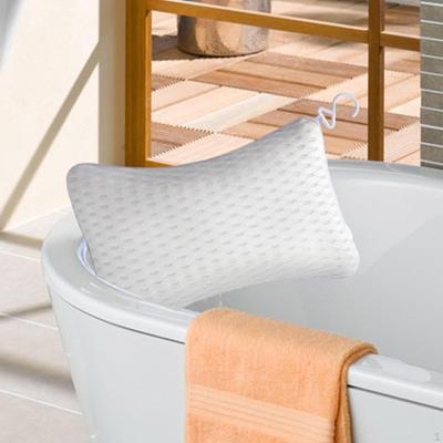 Oreiller de Bain Coussin de Baignoire Professionnel Entretien Facile Cadeaux Support Tête et Cou Blanc Robuste