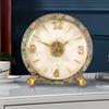European Light Luxury Brass Shell Clock Digital Room Tabletop Decoration Bedroom Quiet Clock Living Room Decorated Brass Clocks