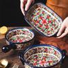 Ceramic Dinnerware Household Salad Bowl Saucer Plate Poland Binaural Bakeware Noodle Bowl Soup Pot Household Kitchen Utensils
