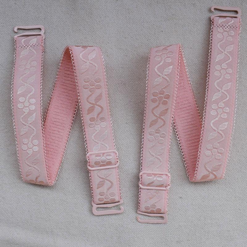 Candy Color Elastické spodní prádlo Ramenní pásek Krajka Krajka Elastický pásek podprsenky 1,5 cm široký měkký a pohodlný dámský pásek podprsenky