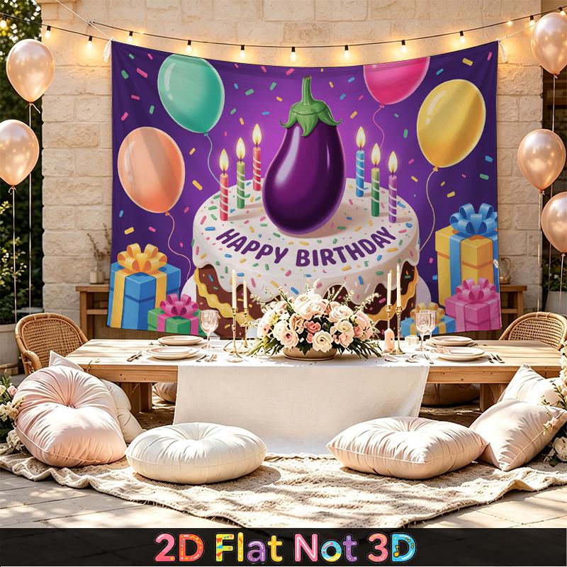 Party Backdrop Birthday Purple Photo Booth Background Front Door Decor