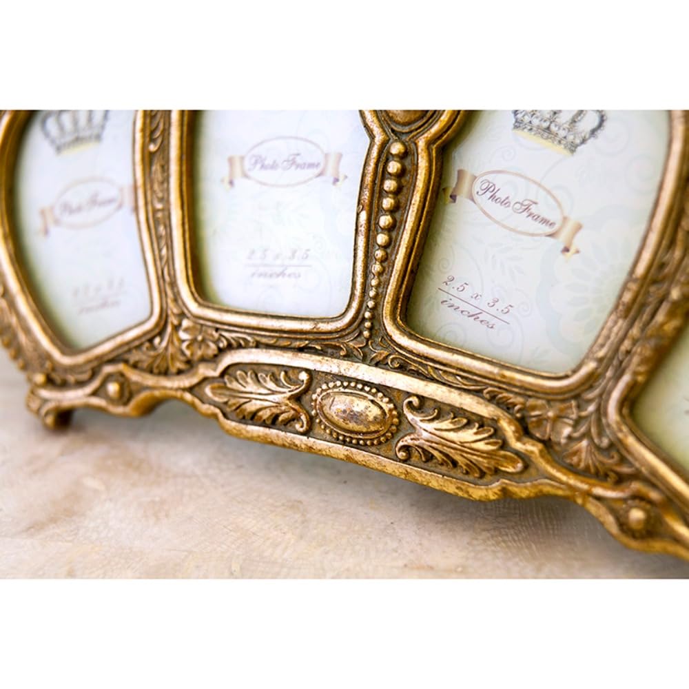 Akizuki Trading Royal Salon 4-Window Photo Frame Gold W29×D2×H19cm X700 (CY9)