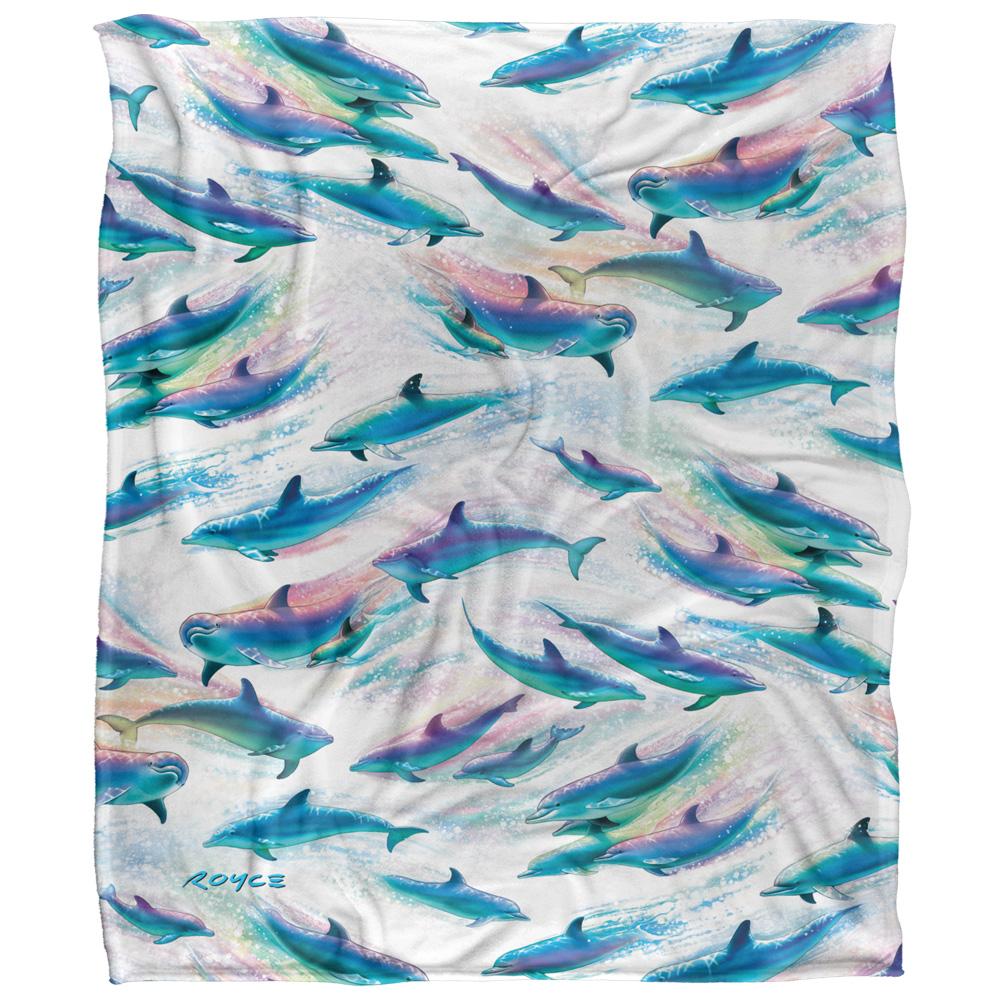 Royce McClure Dolphin Flow Silky Repeat Print Supersoft Blanket