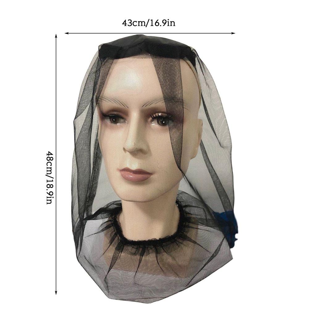 Insect Net Cap Flat-top Solid Color Breathable Free Size Outdoor Mothproof Hiking Fishing Pest Bug Hat Headgear