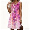 Summer Sleeveless Floral Pattern Fashion Women Mini Dresses 3d Prined Beach Casual Ladies Dress