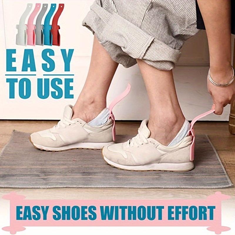 2pcs Shoe Aid Lazy Shoes Helper, Shoe Horn Shoe, Lifting Helper Plastic Shoehorn Fits All Shoes