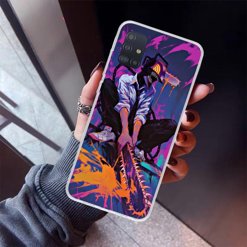 C-Chainsaw Mans Denji Phone Case For Samsung Galaxy A12 A52S A42 A32 A22 A51 A50 Note 20 Ultra 10 S10 Plus A71 A70 A31 A30 A10S