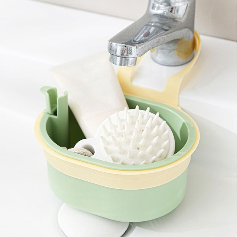 Solid Plastic Over Sink Dish Drying Rack Water Draining water Basket For Dishwashing Tools Organization And Vertical Storage