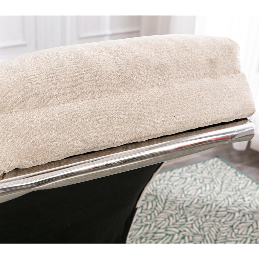 Relaxation Sofa, Full-body Supported Fixed Sofa, Soft Vibration Function and Side Pockets, Modern Living Room Furniture