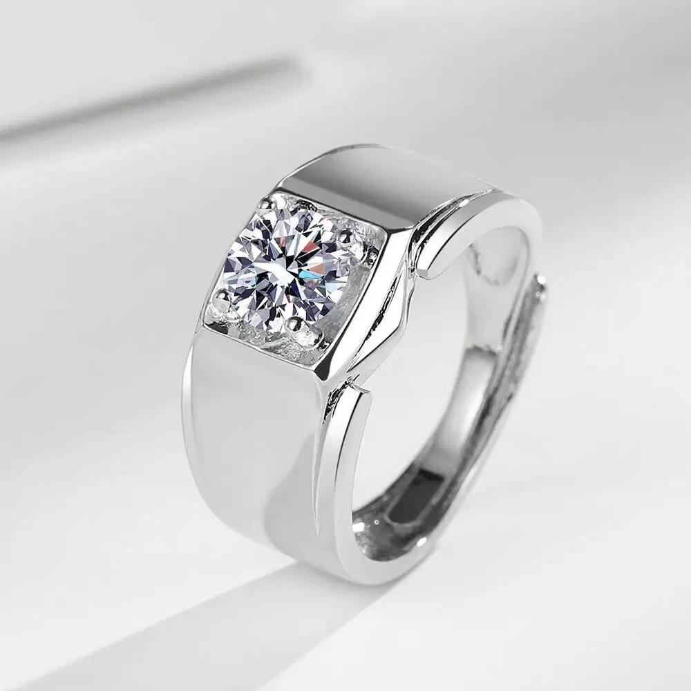 Neuer 925er Sterlingsilberring Verstellbar Schlichtheit Mode Exquisit Herren Damen Schmuck Zubehör Hochzeitssteine Party Geschenke