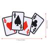 5pcs Card Suit Pattern Poker Ace Clothes Patch Fabric Sticker Sew On Applique Embroidered Applique Sewing Repair Patches