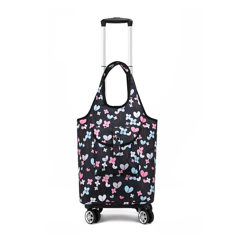 Portable Folding Shopping Cart with Telescopic Handle