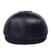 Men's Genuine Goatskin Leather Newsboy Cap - Autumn/Winter Outdoor Cold-Proof & Warm Fashion Beret