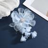 Bestickte Handgefertigte Blume Brosche Wiederverwendbarer Korsagen Pin Feen Haar Accessoires Hochzeit
