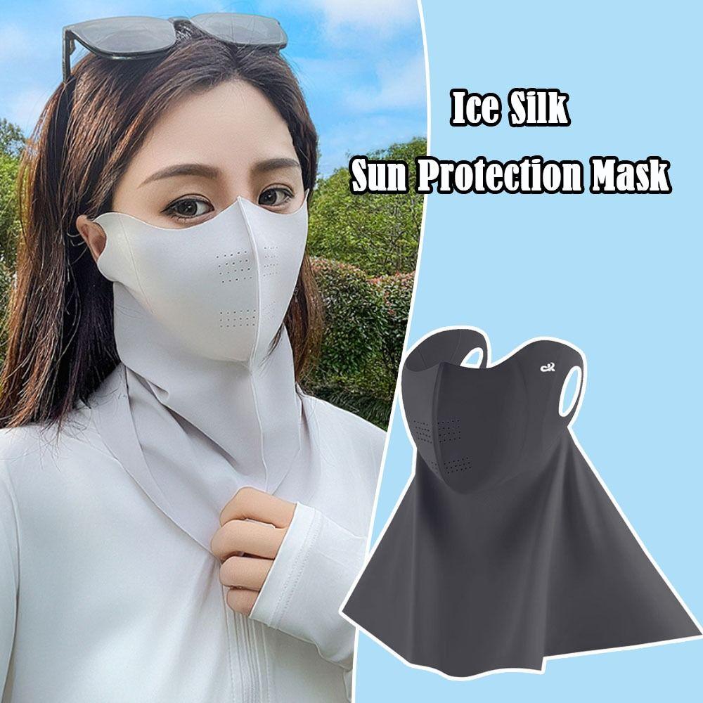 UPF50+ Anti-UV Neck Scarf Ice Silk Sunshade Face Mask Fashion Sun Protection Mask Outdoor