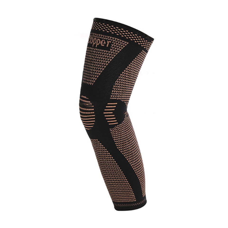 

1/2Pcs Long Copper Nylon Kneepads Sports Fitness Sided Bullet Compression Knee Guard Arthritis Joint Pain Relief Knee Sleeve S