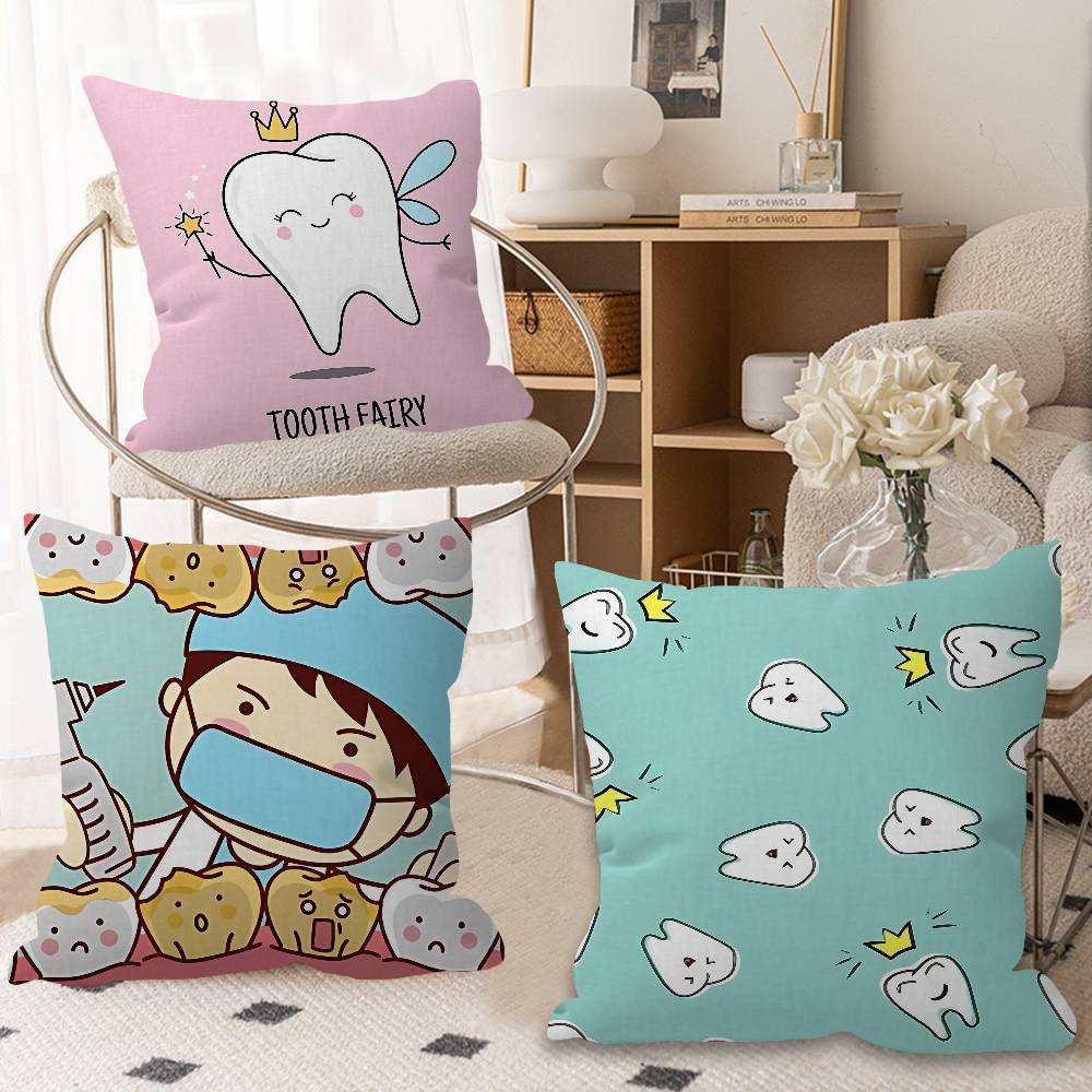 The Dentist Tooth Cute Pillow Cover Design Cushion Cover Decor Holiday Decorati